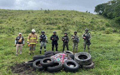 Exitoso operativo para la destrucción de 323 Kg de pirotecnia en Tuxpan 2023