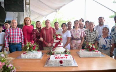 180 parejas contrajeron matrimonio en Tuxpan, como parte del Programa “Bodas Colectivas 2024”