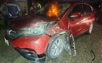 Motociclista resulta lesionado tras ser embestido por una camioneta en Tuxpan