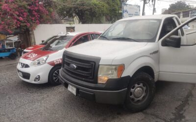 Distraído Conductor Impacta Taxi en el centro, no Hubo Lesionados