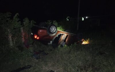 Volcadura en la Tuxpan-Cazones deja un lesionado leve