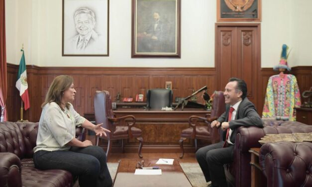 ROCÍO NAHLE SE REÚNE CON EL GOBERNADOR CUITLAHUAC GARCÍA