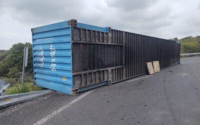 Hallan Contenedor Abandonado en Curva de la Terminal Portuaria