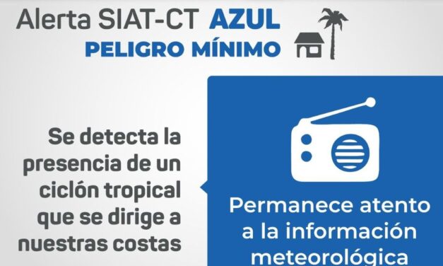 Nos encontramos en Alerta SIAT-CT AZUL “Peligro Mínimo”