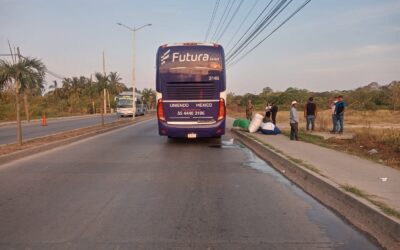 Noticia del choque de moto en la central camionera