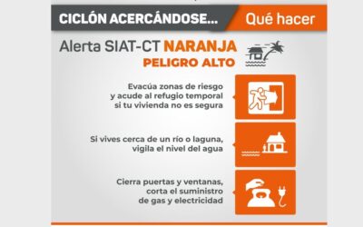 Nos encontramos en Alerta SIAT-CT NARANJA “Peligro Alto”