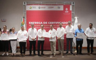 Municipio de Tuxpan recibe Certificado en reconocimiento a los avances en materia de simplificación de trámites