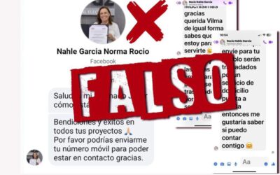 DESMIENTE ROCÍO NAHLE SOLICITAR INFORMACIÓN A TRAVÉS DE SUS REDES OFICIALES