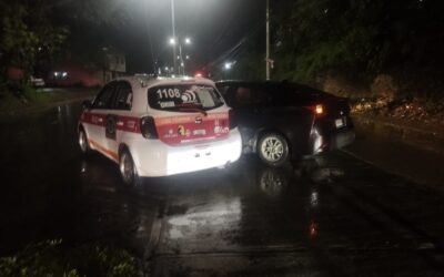 Choque Madrugador en Libramiento Deja Sólo Daños Materiales