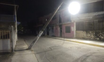Camión de Transportes Castores deja sin luz a decenas de familias en el Centro
