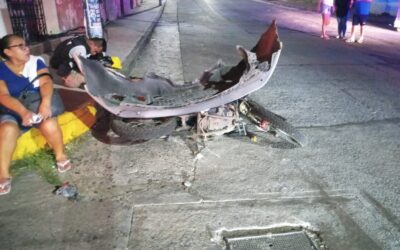 Chocan en Zapote Gordo: Motociclista Herido