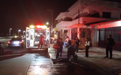 Repartidor de Comida Rápida derrapa en el bulevar Demetrio Ruiz Malerva y es hospitalizado