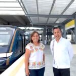 Cuitláhuac y Nahle presumen inauguración de Tren Maya