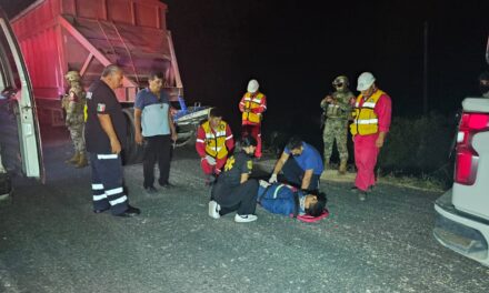 Herido al derrapar en el Libramiento Portuario; motocicleta desaparece misteriosamente