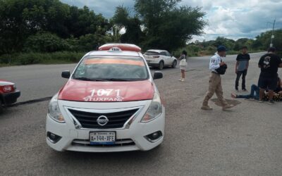 Choca su «Mortalika» contra un Taxi en la Tuxpan-Tampico