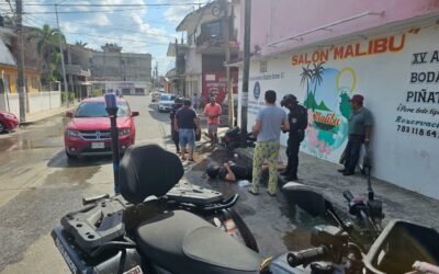 Joven motociclista herido en accidente en Soto Lara y Zozimo Pérez