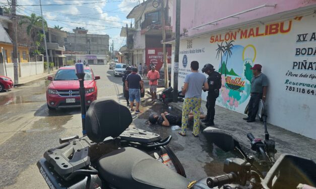 Joven motociclista herido en accidente en Soto Lara y Zozimo Pérez