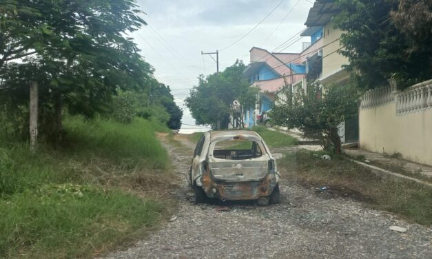 Encuentran auto calcinado en la colonia Anáhuac