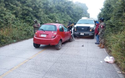 Choque matutino en la carretera Tuxpan-Cazones deja una persona lesionada
