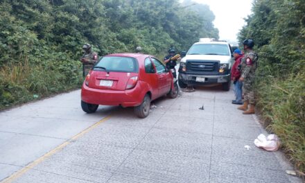 Choque matutino en la carretera Tuxpan-Cazones deja una persona lesionada