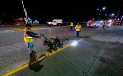 Avanza el balizamiento de vialidades para mejorar la seguridad y eficientizar la movilidad
