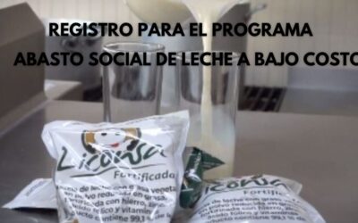 Familias podrán registrarse este miércoles en el Programa de Abasto Social de Leche a bajo costo