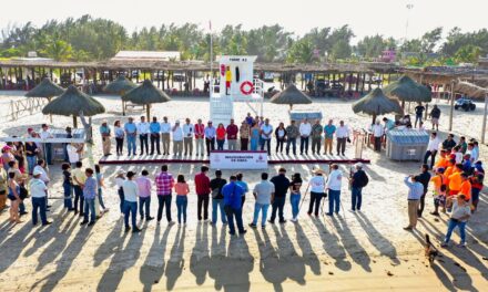 Tuxpan fortalece la seguridad en playas con la inauguración de la primera torre de vigilancia para guardavidas