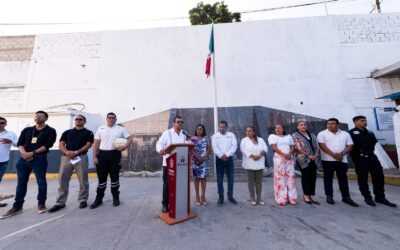 Alcalde y cabildo de Tuxpan encabezaron pase de lista en la Secretaría de Seguridad Pública Municipal