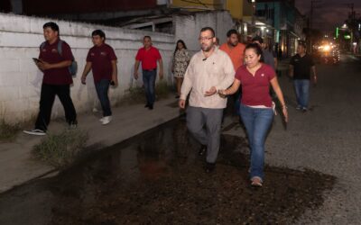 Supervisa alcalde Dr. Jesús Fomperoza el progreso de la rehabilitación en la Av. Insurgentes
