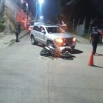 Motociclista lesionado tras colisionar con camioneta en la colonia El Esfuerzo