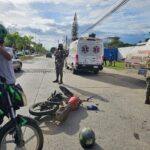 Choque en La Calzada deja a motociclista lesionado