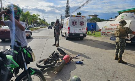 Choque en La Calzada deja a motociclista lesionado