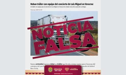 Gobierno de Veracruz desmiente supuesto robo de tráiler con equipo para concierto de Luis Miguel