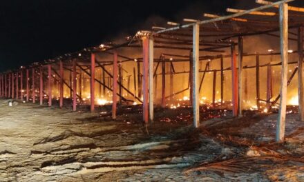 Incendio en Barra Norte consume palapas frente a restaurantes; gestionan mayor seguridad en la zona