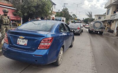 Estan de moda los «trenecitos»: Ahora sobre el Libramiento López Mateos en Tuxpan