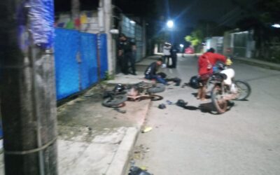 Accidente en la Madrugada de Navidad: Chocan dos motociclistas en la Lázaro Cárdenas
