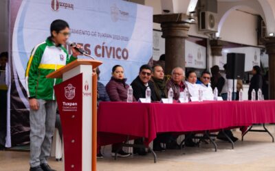 Con Lunes Cívico, el gobierno de Tuxpan conmemoró el aniversario del natalicio del Gral. Ignacio Allende