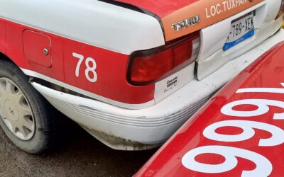Choque entre taxistas en Tuxpan: “Ni entre ellos se respetan”