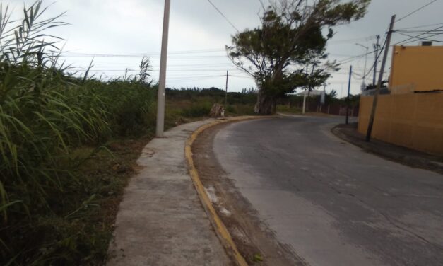 Se reactivó el alumbrado público y se rescataron banquetas en el acceso al IMSS y colonia Petrolera