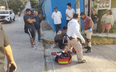 Accidente entre camioneta y motocicleta en la Murillo Vidal deja un lesionado