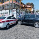 Choque entre taxi y camioneta en el bulevar Independencia de Tuxpan