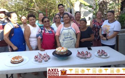 Axel Bernal lleva Taller de Alta Pastelería a la colonia Fausto Vega Santander