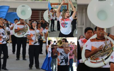 Todo un éxito la presentación de una Banda Musical Tuxpeña en Puebla