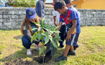 Reforestación en Primaria Francisco Javier Mina de la comunidad de Villamar