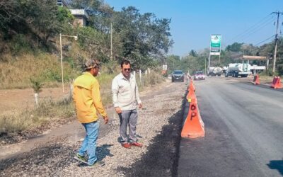 Se asfaltó el acceso a la ciudad, a la altura de la UV, en la carretera Tuxpan-Tampico