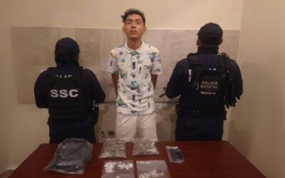 Detienen en Tulum a joven originario de Tuxpan por presuntos delitos contra la salud