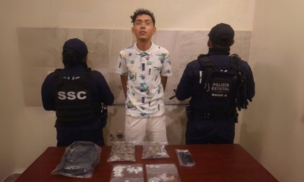 Detienen en Tulum a joven originario de Tuxpan por presuntos delitos contra la salud