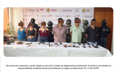 Seis Detenidos en Operativo Conjunto en Tuxpan; Aseguran Drogas y Armas