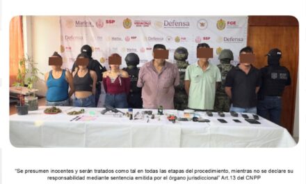 Seis Detenidos en Operativo Conjunto en Tuxpan; Aseguran Drogas y Armas