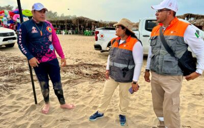 Refuerzan coordinación en playas de Tuxpan durante operativo Semana Santa 2025
